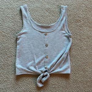 Button-Up Tank Top, Light Blue, Small